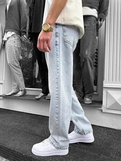 Buz Mavi Baggy Pantolon