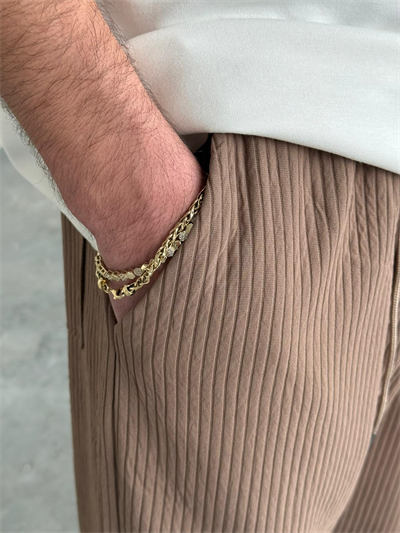 Fitilli Regular Kalıp Kahve Jogger Pantolon