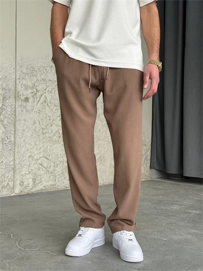 Fitilli Regular Kalıp Kahve Jogger Pantolon