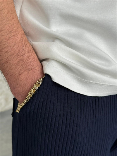 Fitilli Regular Kalıp Lacivert Jogger Pantolon 