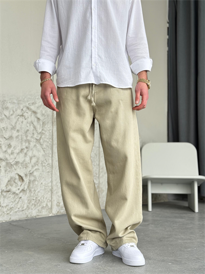 Gabardin Mint Yeşil Baggy Pantolon 