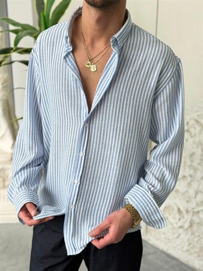 Gıesto Bebe Mavi Çizgili Gömlek 