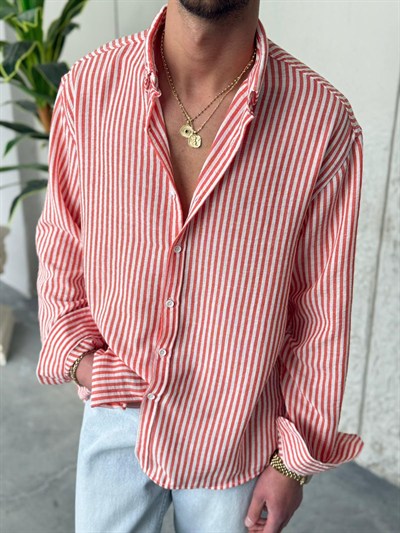 Gıesto Kırmızı Çizgili Gömlek 