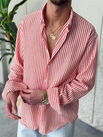 Gıesto Kırmızı Çizgili Gömlek 