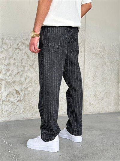 İp Kemer Detaylı Antrasit  Baggy Pantolon