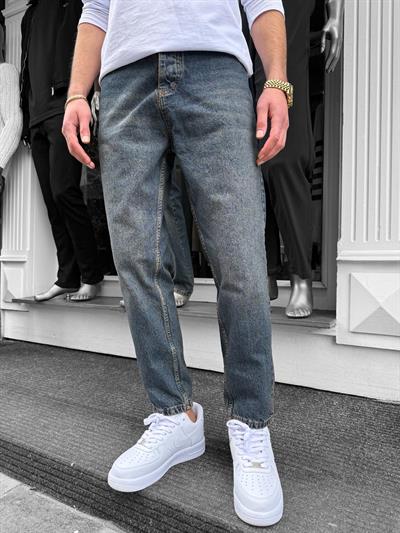 Koyu Mavi Yıkamalı Boyfriend