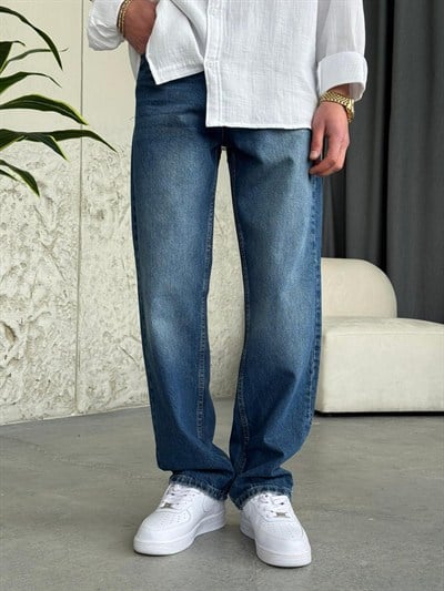 Mavi Baggy Kot Pantolon