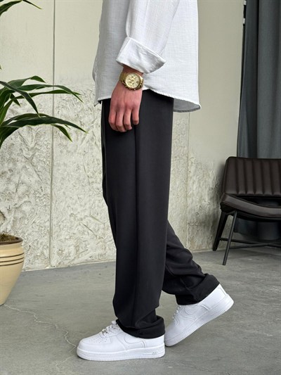 Oysho Yıkamalı Kumaş Siyah Jogger Pantolon