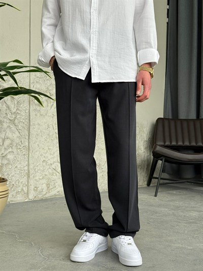 Oysho Yıkamalı Kumaş Siyah Jogger Pantolon