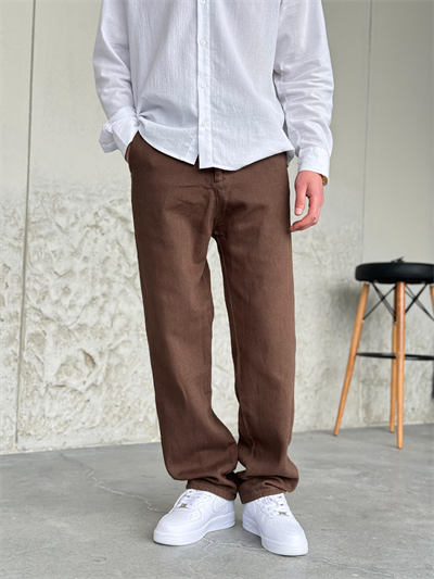 Regular Kalıp Gabardin Kahve Pantolon