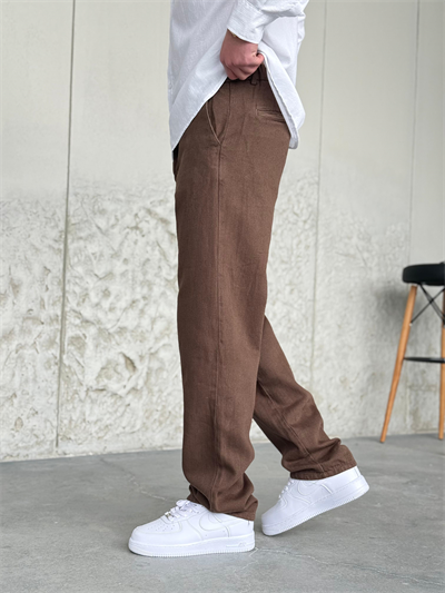 Regular Kalıp Gabardin Kahve Pantolon