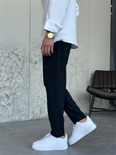 Slim Fit Lacivert Kumaş Pantolon