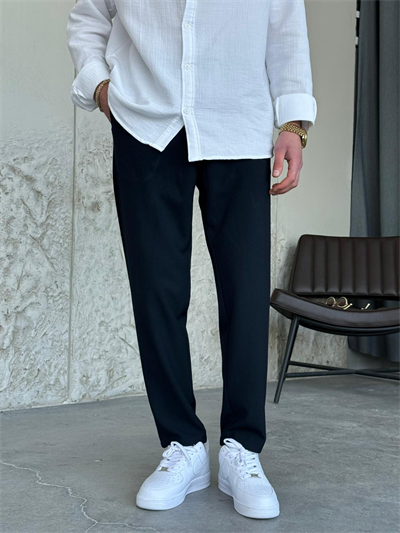 Slim Fit Lacivert Kumaş Pantolon