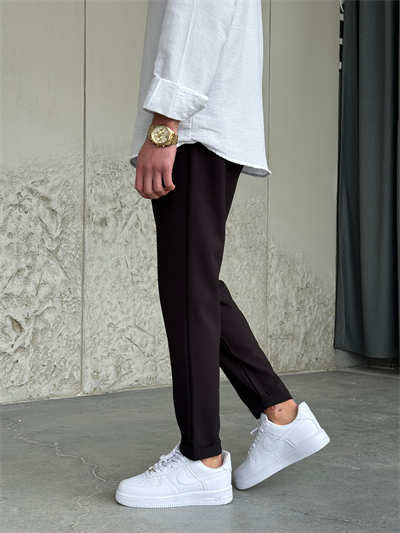 Slimfit Double Paça Siyah Jogger Pantolon