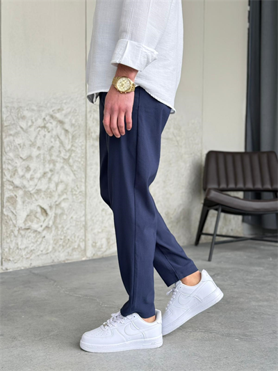Slimfit Lacivert Likralı Jogger Pantolon 
