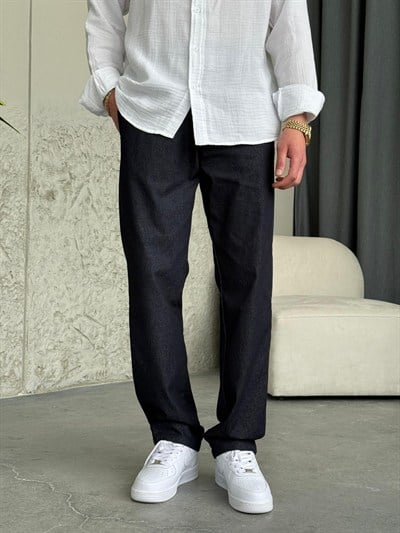 Straight Fit Lacivert Pantolon 