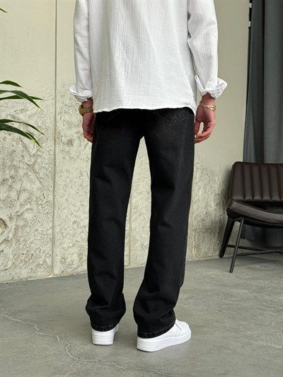 Taşlamalı Füme Baggy Pantolon