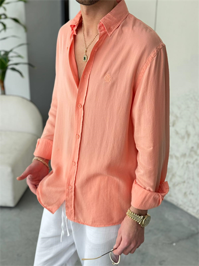 Tensel Kumaş Yavru Ağzı Oversıze Gömlek