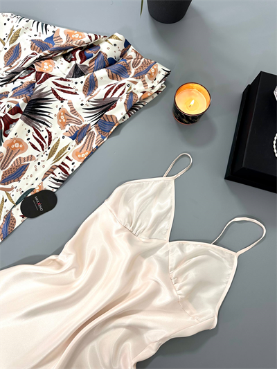 Alina Saten Gecelik Set