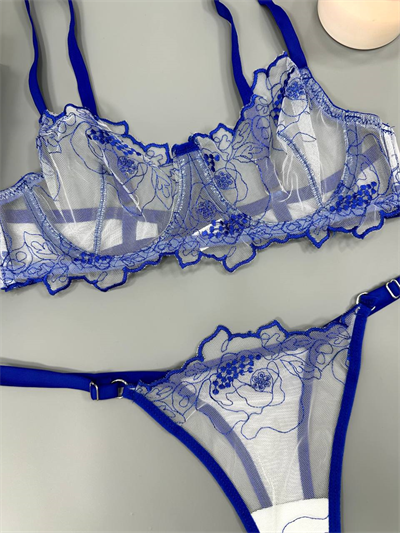 Blue Lace Sütyen Takım