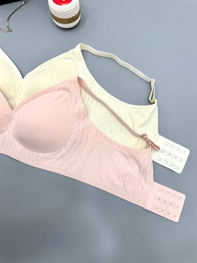 Desenli Soft Lazer Kesim 2li Sütyen Set