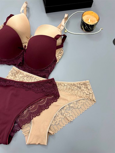 C-Cup Dolgusuz & Destekli Kaila 2li Sütyen Set