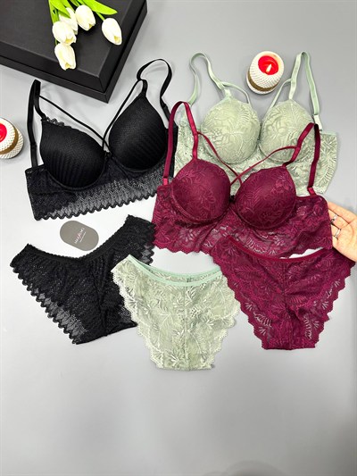 Lumera 3 Renkli Büstiyer Set 