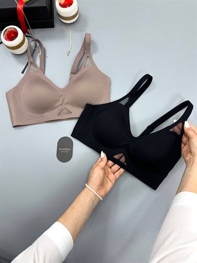 Luviya  Premium - Toparlayıcı Lazer Sütyen Set ( Siyah ve Kahve )
