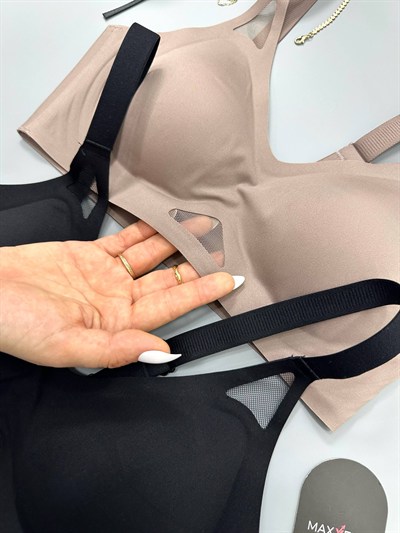 Luviya  Premium - Toparlayıcı Lazer Sütyen Set ( Siyah ve Kahve )