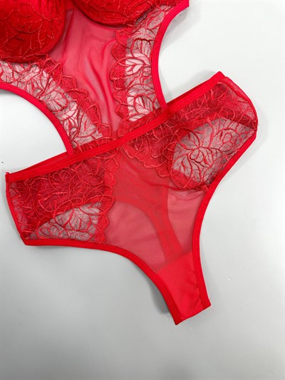 Nova Serisi Destekli Kırmızı BodySuit