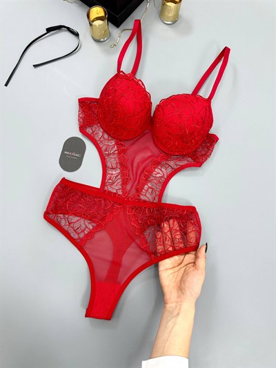Nova Serisi Destekli Kırmızı BodySuit