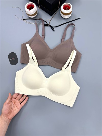 Premium BeaUTY Kahve ve Ekru İkili Set