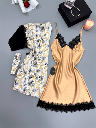Rosa Saten Set