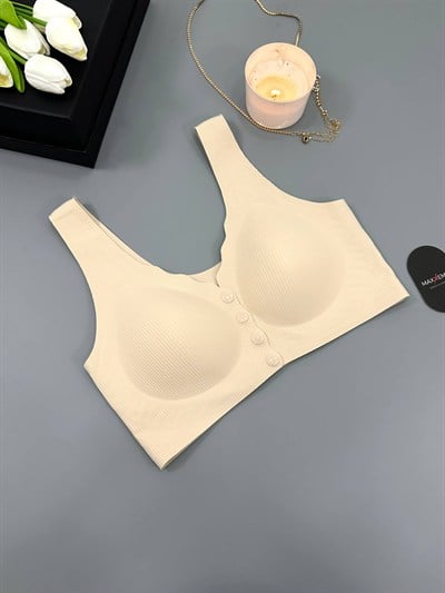 Çıtçıtlı Ten Rengi Lazer Sütyen