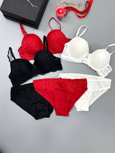 C-Cup Dolgusuz & Destekli 3lü Sütyen Set 