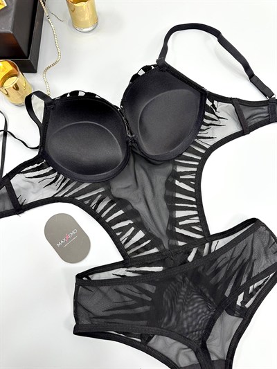 Wild & Chic Siyah BodySuit