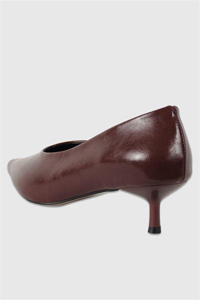 Clara Bordo Rustik Sivri Burun Kadın Stiletto