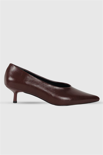 Clara Bordo Rustik Sivri Burun Kadın Stiletto
