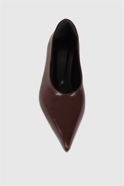 Clara Bordo Rustik Sivri Burun Kadın Stiletto