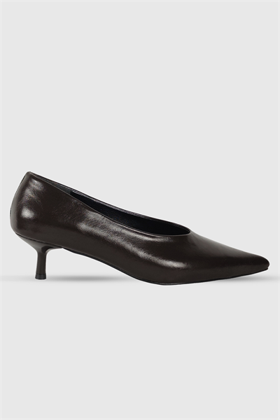 Clara Kahve Rustik Sivri Burun Kadın Stiletto