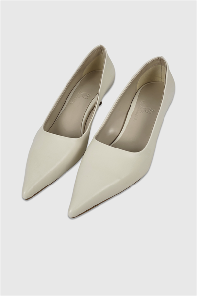 Kelly Bej Mat Sivri Burun Kadın Stiletto