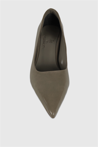 Kelly Koyu Bej Rustik Sivri Burun Kadın Stiletto