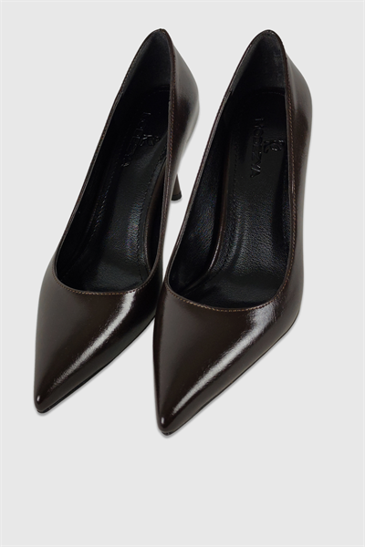 Queen Kahve Rustik Kadın Sivri Burun Stiletto