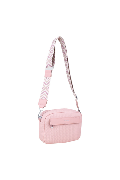 Duki Daso Pembe Dokulu Günlük Çapraz Askılı Omuz Çanta | SUMMER MT1661 PEMBE