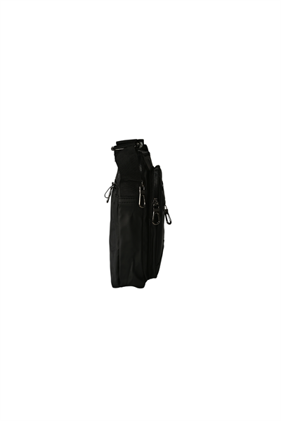 Duki Daso Siyah Su İtici Kumaş Casual Erkek/Unisex Çapraz Çanta | SUMMER T8047 SİYAH