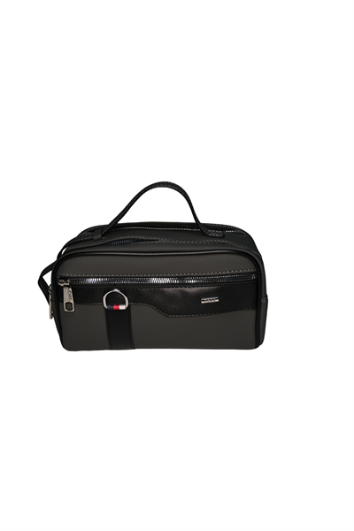 Dukidaso Gri Çelik Fermuarlı Su Geçirmez Kumaş Erkek El Çantası | SUMMER N4307 GRİ