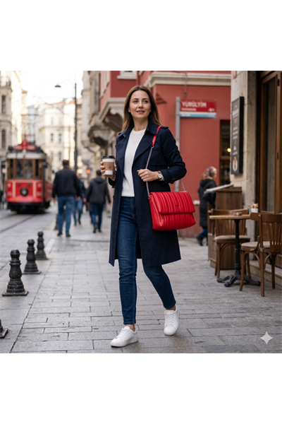 Kırmızı Suni Deri Kadın Kol Çantası | Kırmızı MT1523
