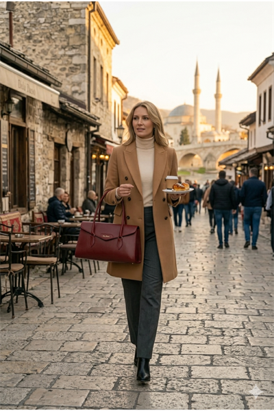 Şarap Kadın Baget Kol Çantası | Şarap MT1581