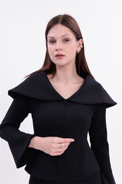 Siyah Evelyn Top