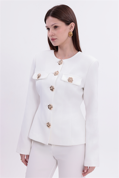 White Amara Blazer